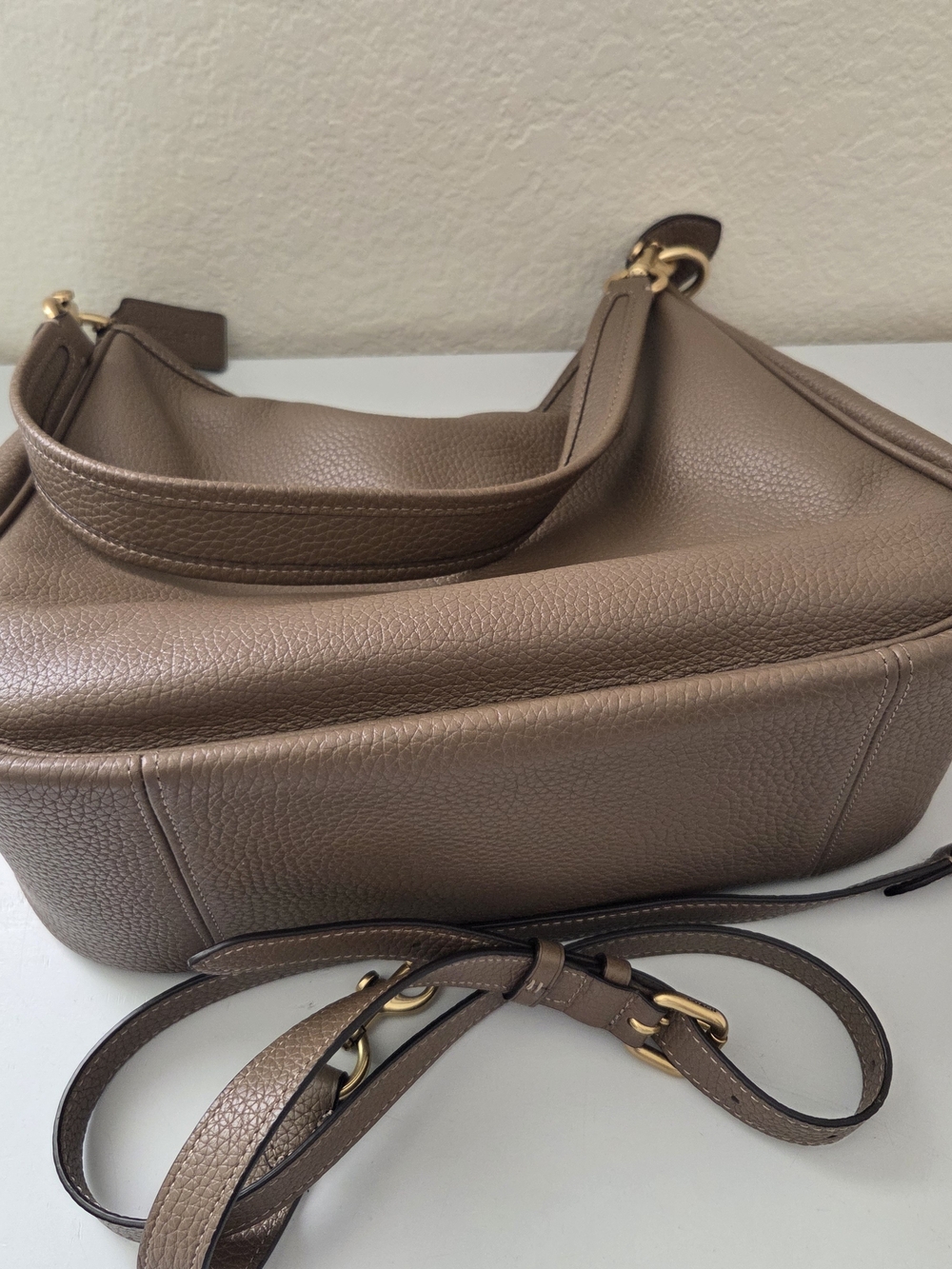 Coach Cary Shoulder Bag In Dark Stone - Picture 5 of 10